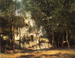 camille corot the mill of Saint-Nicolas-les-Arraz France oil painting art
